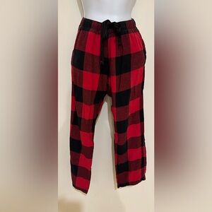 Red and Black Plaid unisex PJs Pants